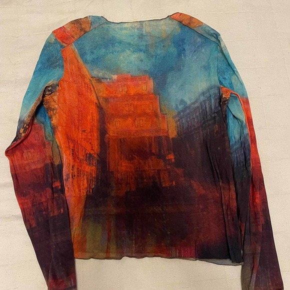 Vintage adventures des toiles mesh graphic long sleeve - Picture 4 of 4